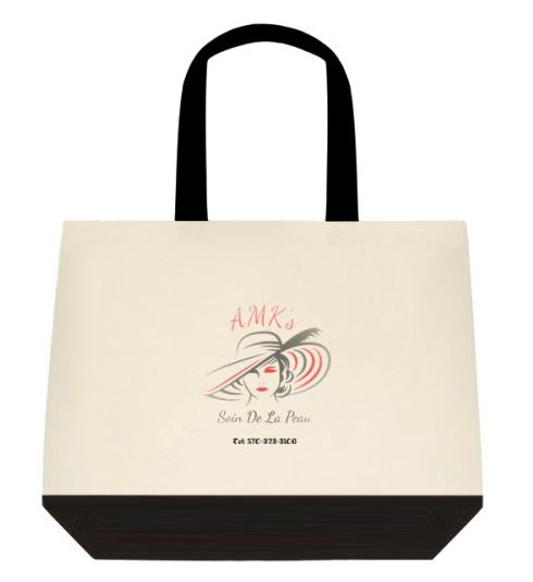 Two-Tone Deluxe Classic Cotton Tote Bags 